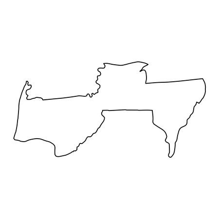 Para District map, administrative division of Suriname. Vector illustration.のイラスト素材