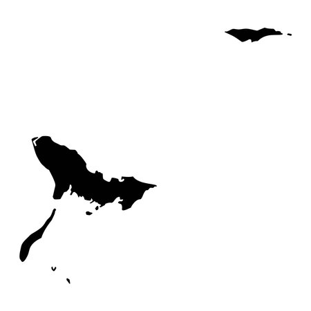 Crooked Island map, administrative division of Bahamas. Vector illustration.のイラスト素材