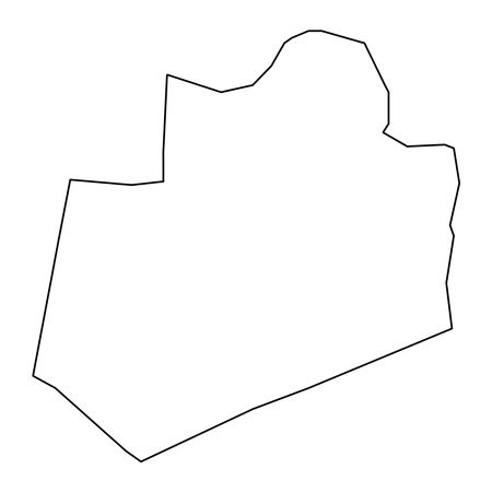 Bay region map, administrative division of Somalia. Vector illustration.のイラスト素材