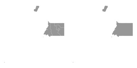 Equatorial Guinea map with administrative divisions. Vector illustration.のイラスト素材