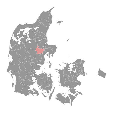 Favrskov Municipality map, administrative division of Denmark. Vector illustration.のイラスト素材