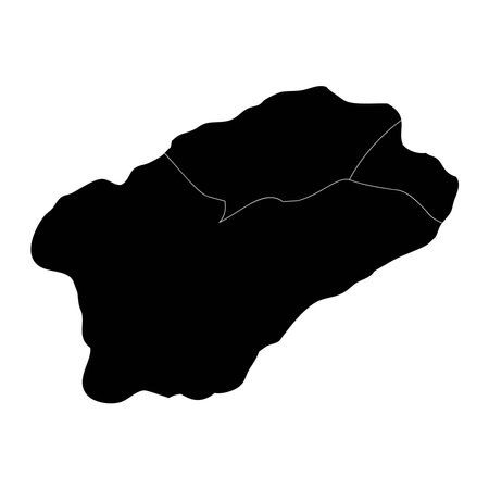 Santo Antao island map with administrative division, Cape Verde. Vector illustration.のイラスト素材