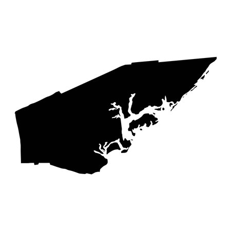 Lamu County map, administrative division of Kenya. Vector illustration.のイラスト素材