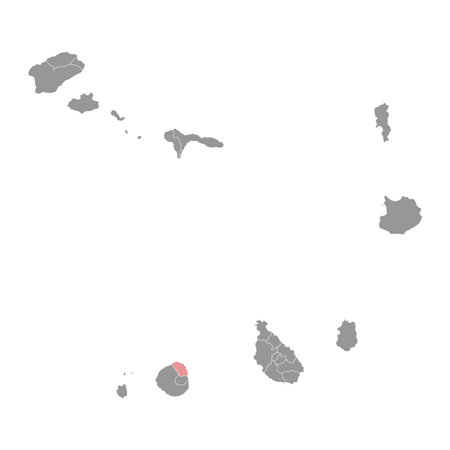 Mosteiros municipality map, administrative division of Cape Verde. Vector illustration.のイラスト素材