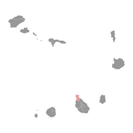 Tarrafal municipality map, administrative division of Cape Verde. Vector illustration.のイラスト素材