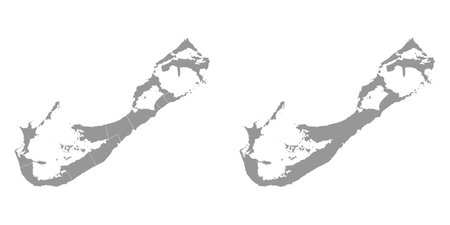 Bermuda map with administrative divisions. Vector illustration.のイラスト素材