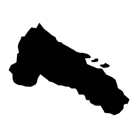 Thio commune map, administrative division of New Caledonia. Vector illustration.のイラスト素材