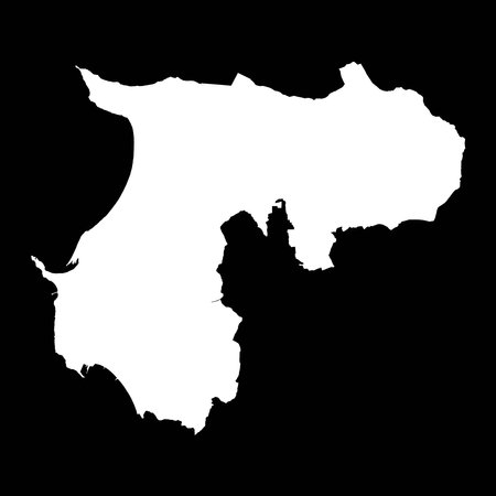 Durres county map, administrative subdivisions of Albania. Vector illustration.のイラスト素材