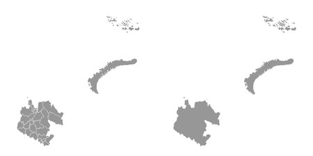 Arkhangelsk Oblast map, administrative division of Russia. Vector illustration.のイラスト素材