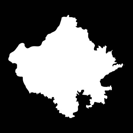 Rajasthan state map, administrative division of India. Vector illustration.のイラスト素材