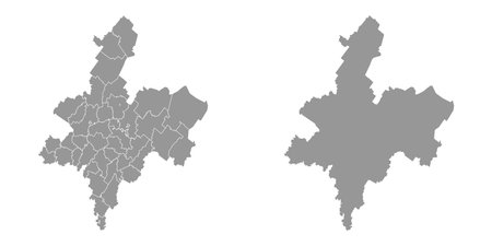 Kirov Oblast map, administrative division of Russia. Vector illustration.のイラスト素材