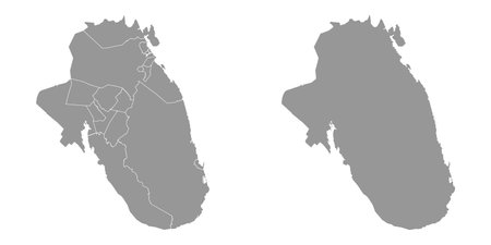 Murmansk Oblast map, administrative division of Russia. Vector illustration.のイラスト素材