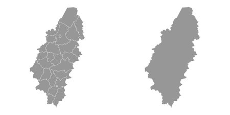 Pskov Oblast map, administrative division of Russia. Vector illustration.のイラスト素材