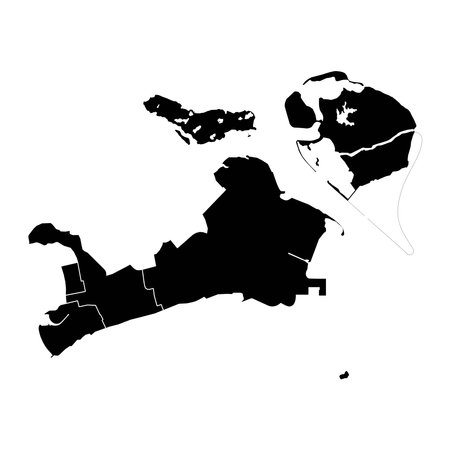 South East Singapore Community Development Council map. Vector illustration.のイラスト素材