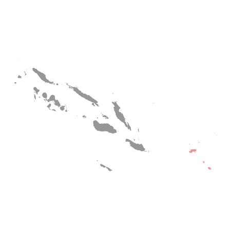 Temotu province map, administrative division of Solomon Islands. Vector illustration.のイラスト素材