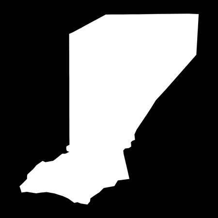 Diffa region map, administrative division of the country of Niger. Vector illustration.のイラスト素材