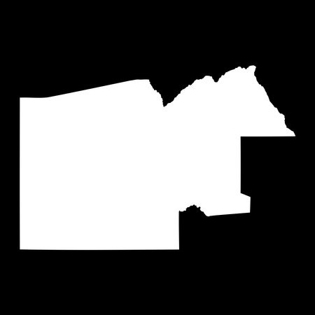 North West district map, administrative division of Botswana.のイラスト素材