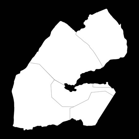 Djibouti map with administrative divisions. Vector illustration.のイラスト素材