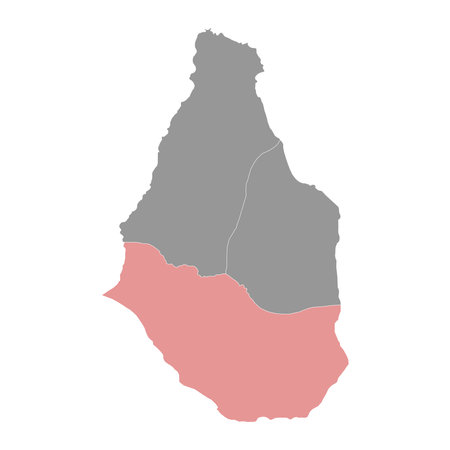Parish of Saint Anthony map, administrative division of Montserrat. Vector illustration.のイラスト素材
