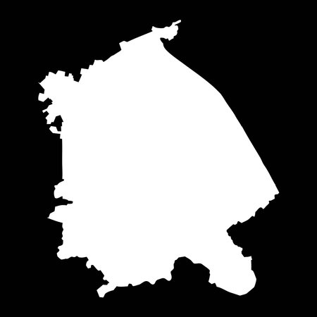Pavlodar region map, administrative division of Kazakhstan. Vector illustration.のイラスト素材