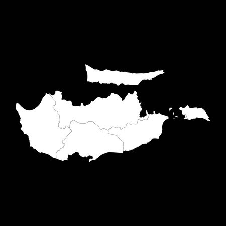 Republic of Cyprus map with administrative divisions. Vector illustration.のイラスト素材