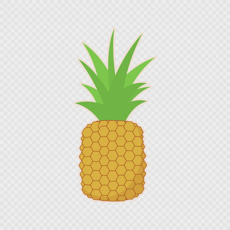Cartoon pineapple icon. Vector illustration.のイラスト素材
