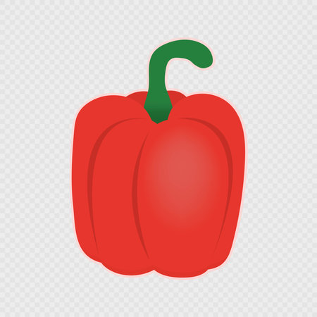 Cartoon red bell pepper. Vector illustration.のイラスト素材