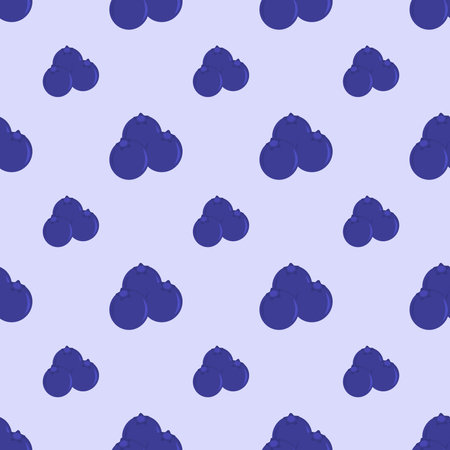 Seamless pattern with blueberries. Vector illustration.のイラスト素材