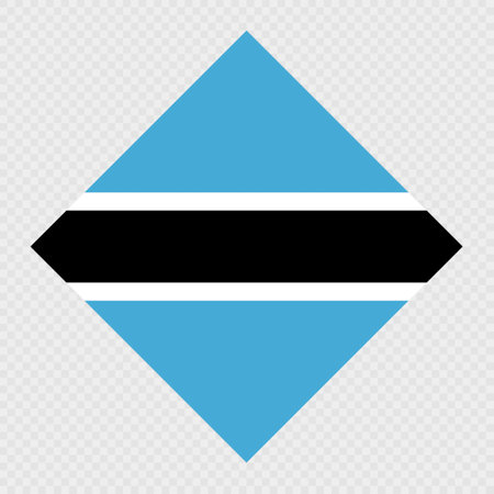 Botswana rhombus flag. Vector illustration.のイラスト素材