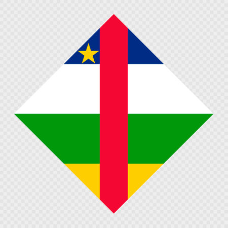 Central African Republic rhombus flag. Vector illustration.のイラスト素材