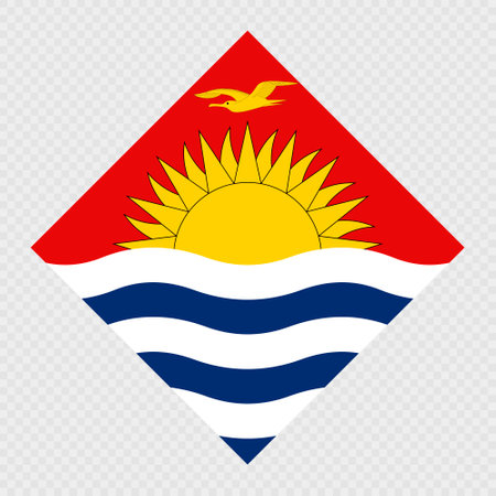 Kiribati rhombus flag. Vector illustration.のイラスト素材