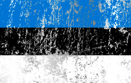 Estonia flag with grunge effect.のイラスト素材