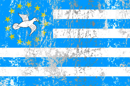 Federal Republic of Southern Cameroons flag with grunge effect.のイラスト素材
