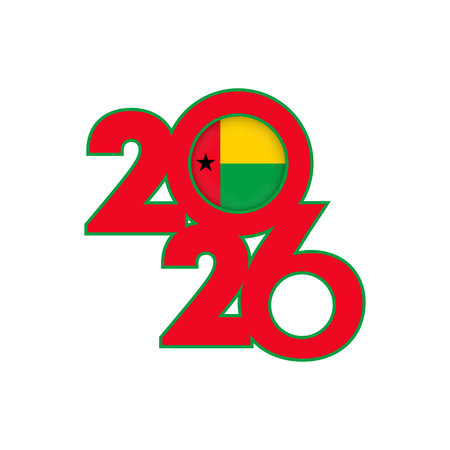 2026 banner with Guinea Bissau flag inside.
