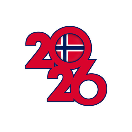 2026 banner with Norway flag inside.