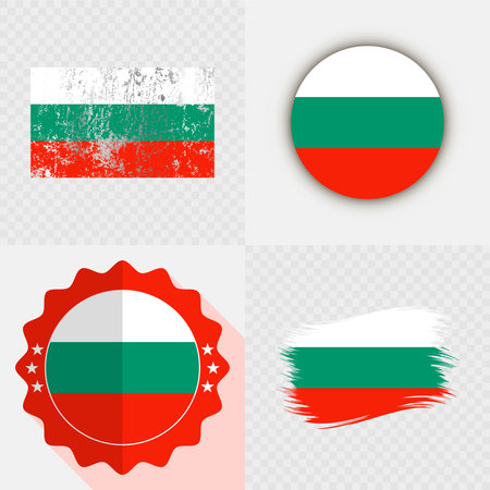 Bulgaria National Flag Icon Collection.のイラスト素材
