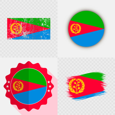 Eritrea National Flag Icon Collection.のイラスト素材