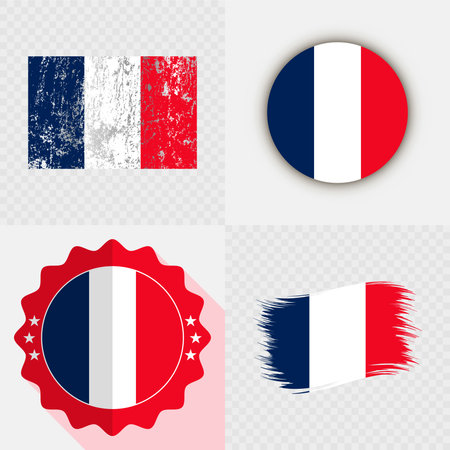 France National Flag Icon Collection.のイラスト素材