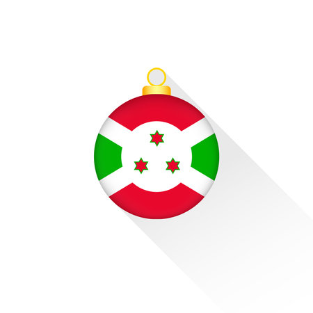 Burundi National Flag Christmas Decoration.のイラスト素材