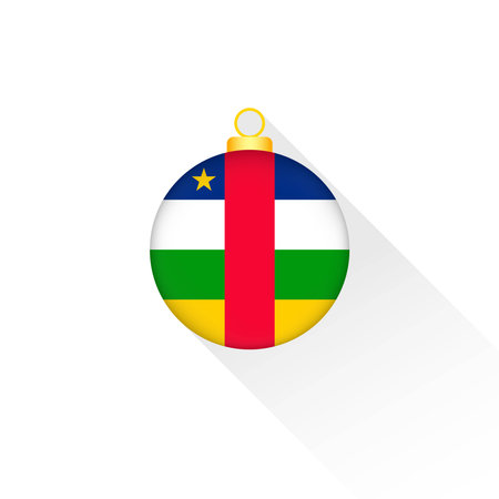 Central African Republic National Flag Christmas Decoration.のイラスト素材