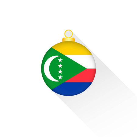 Comoros National Flag Christmas Decoration.のイラスト素材