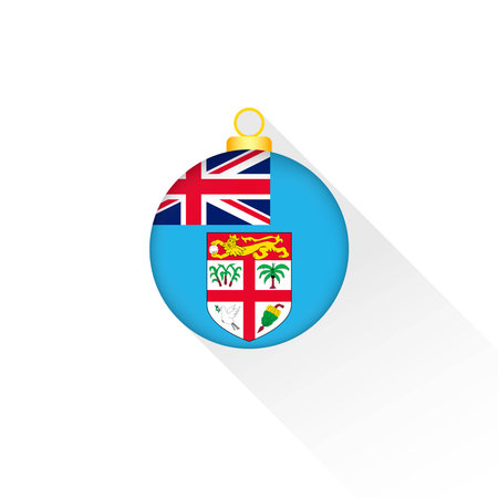 Fiji National Flag Christmas Decoration.のイラスト素材