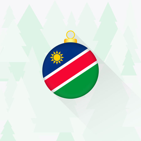 Namibia National Flag Christmas Decoration.のイラスト素材