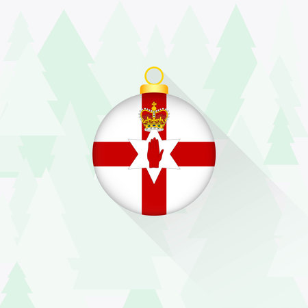 Northern Ireland National Flag Christmas Decoration.のイラスト素材