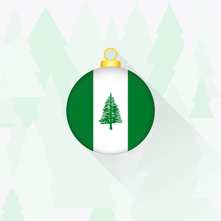 Norfolk Island National Flag Christmas Decoration.のイラスト素材