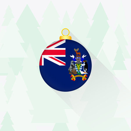 South Georgia and the South Sandwich Islands National Flag Christmas Decoration.のイラスト素材