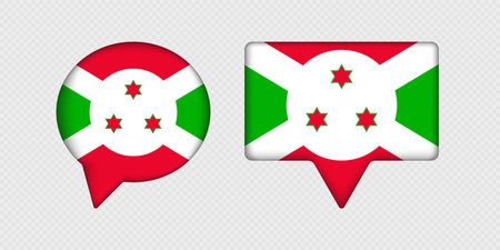 Flag of Burundi in speech bubble.のイラスト素材