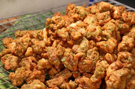 Thai Food - Spicy Fried Fish and Shrimp Pattyの写真素材