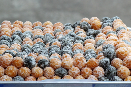 Thai Dessert Kanom Kai Hong in Thai Local Market