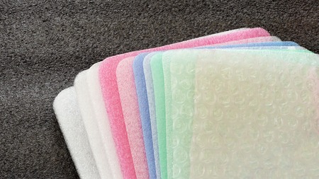 Closed up Shockproof material Polyethelene foamの写真素材